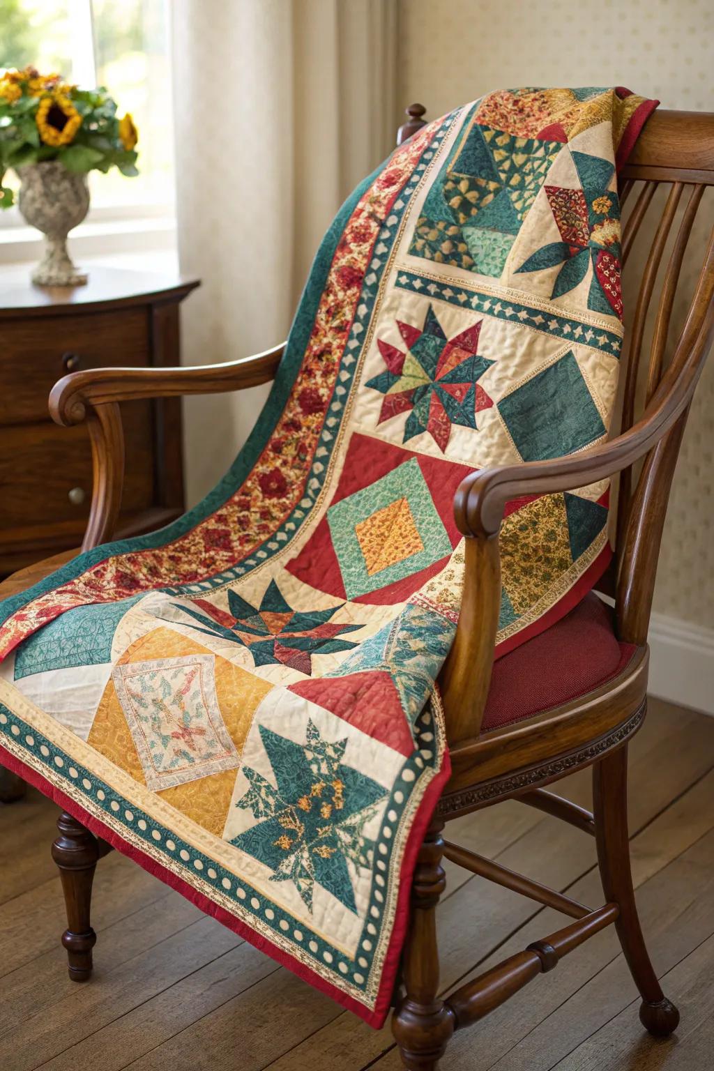 Contemporary traditionalism coverlets combine the old with the new in a harmonious design.