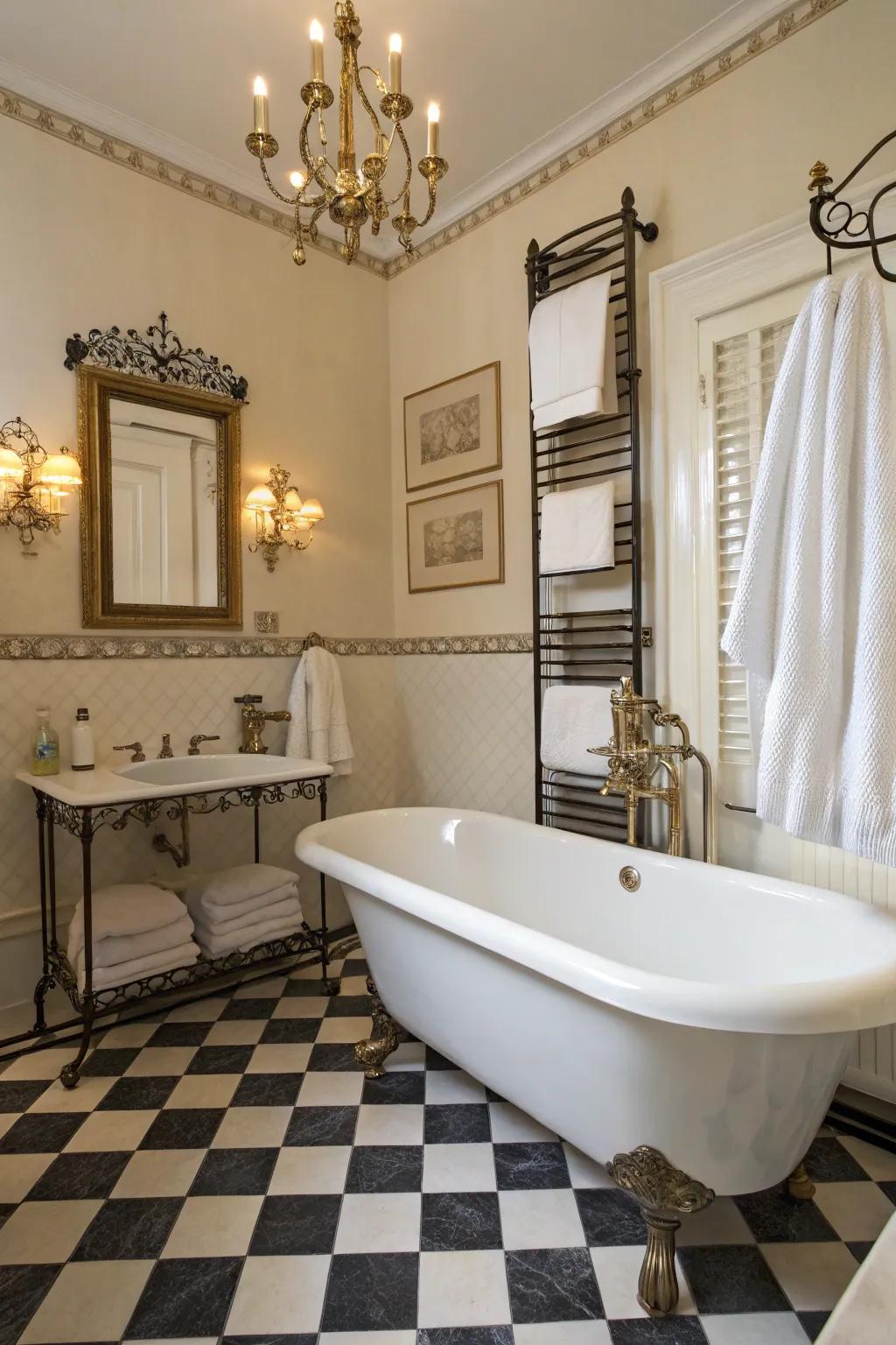 Timeless accents contribute charm and history to your bathroom design.