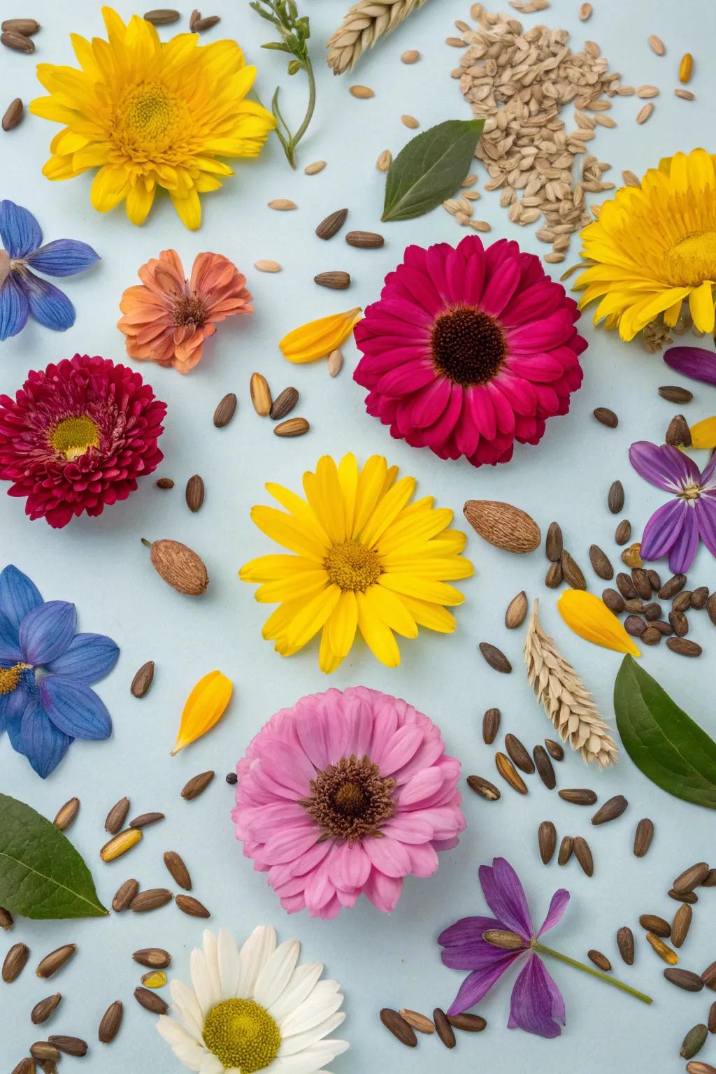 A vibrant collage celebrating burgeoning flowers.