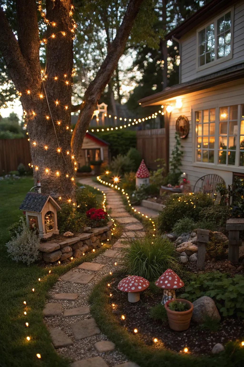 A magical garden party setup.