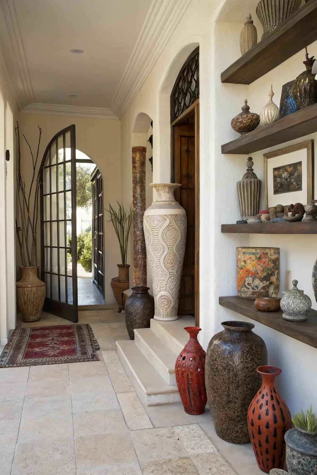 Height variations in decor promote visual interest and energetic flow.