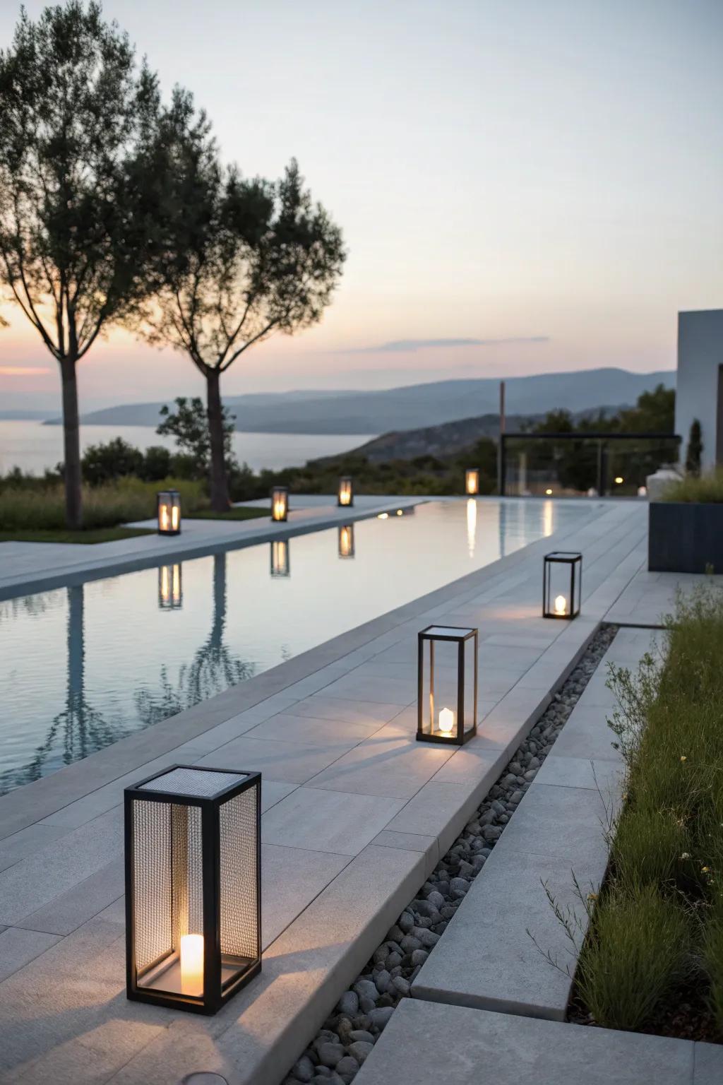 Minimalist beacons incorporate a contemporary and sophisticated vibe.