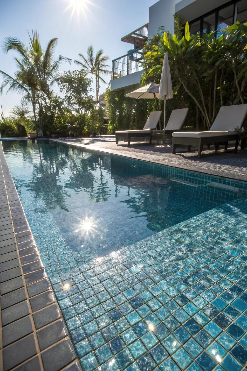 Introduce sparkle to your space with radiant glass tiles.