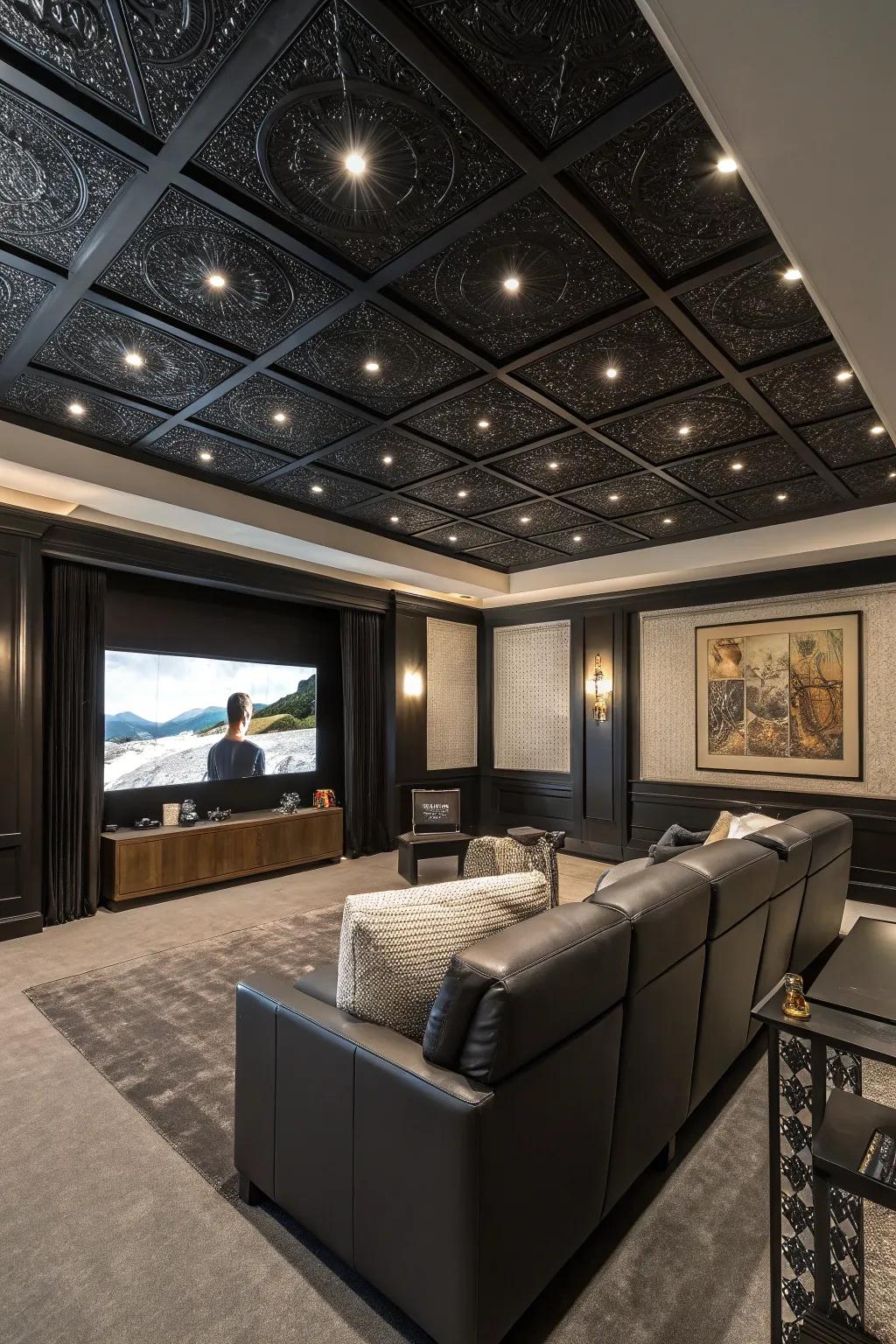 Black panels make a daring and sophisticated declaration.