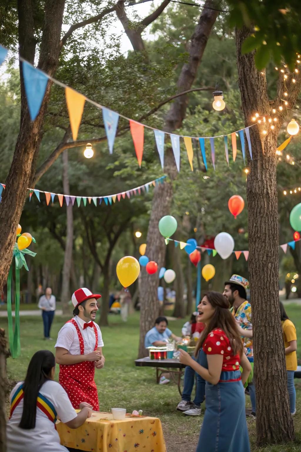 A themed attire adds charm and cohesiveness to the party.