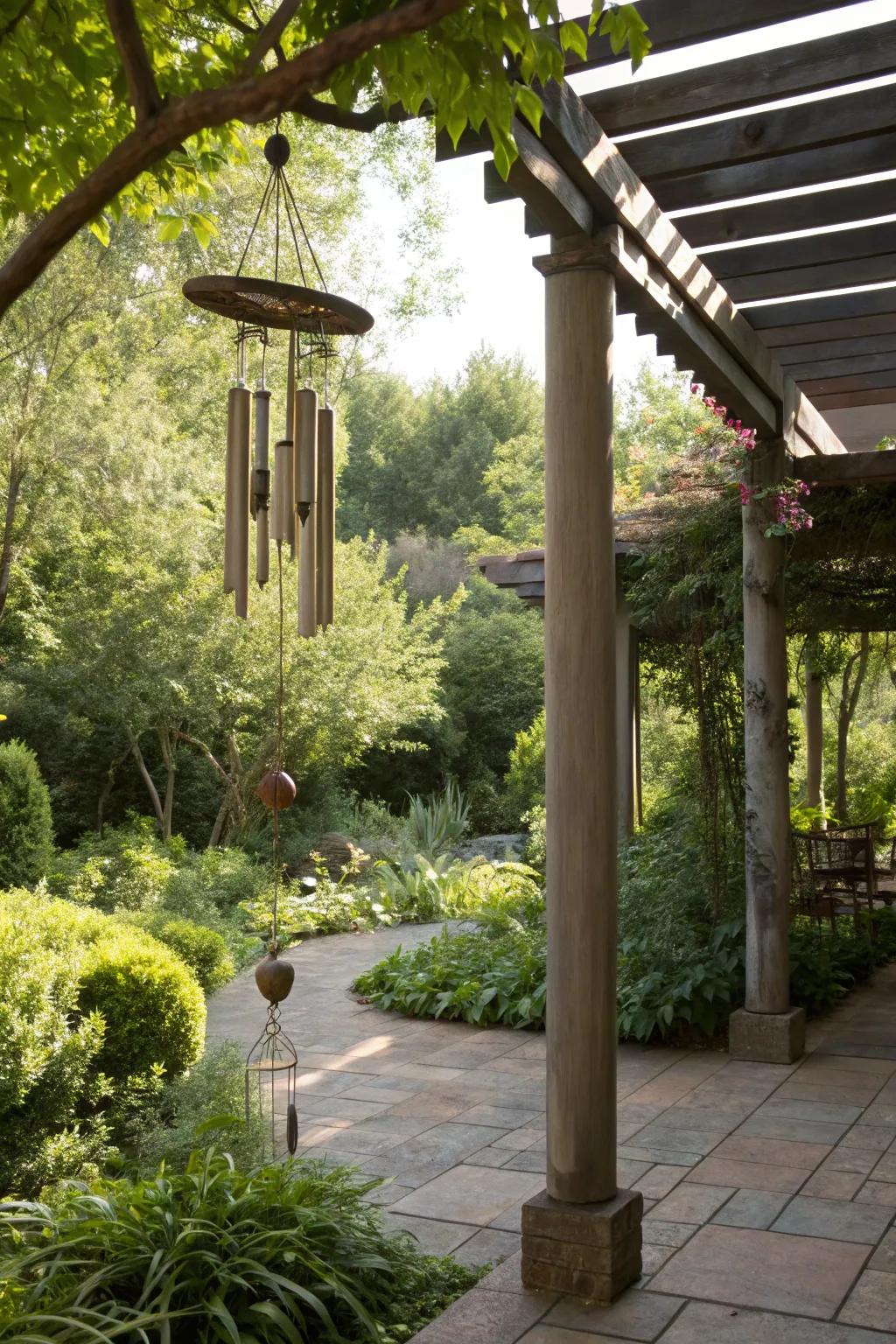 Sound bells add a musical detail to your patio environment.