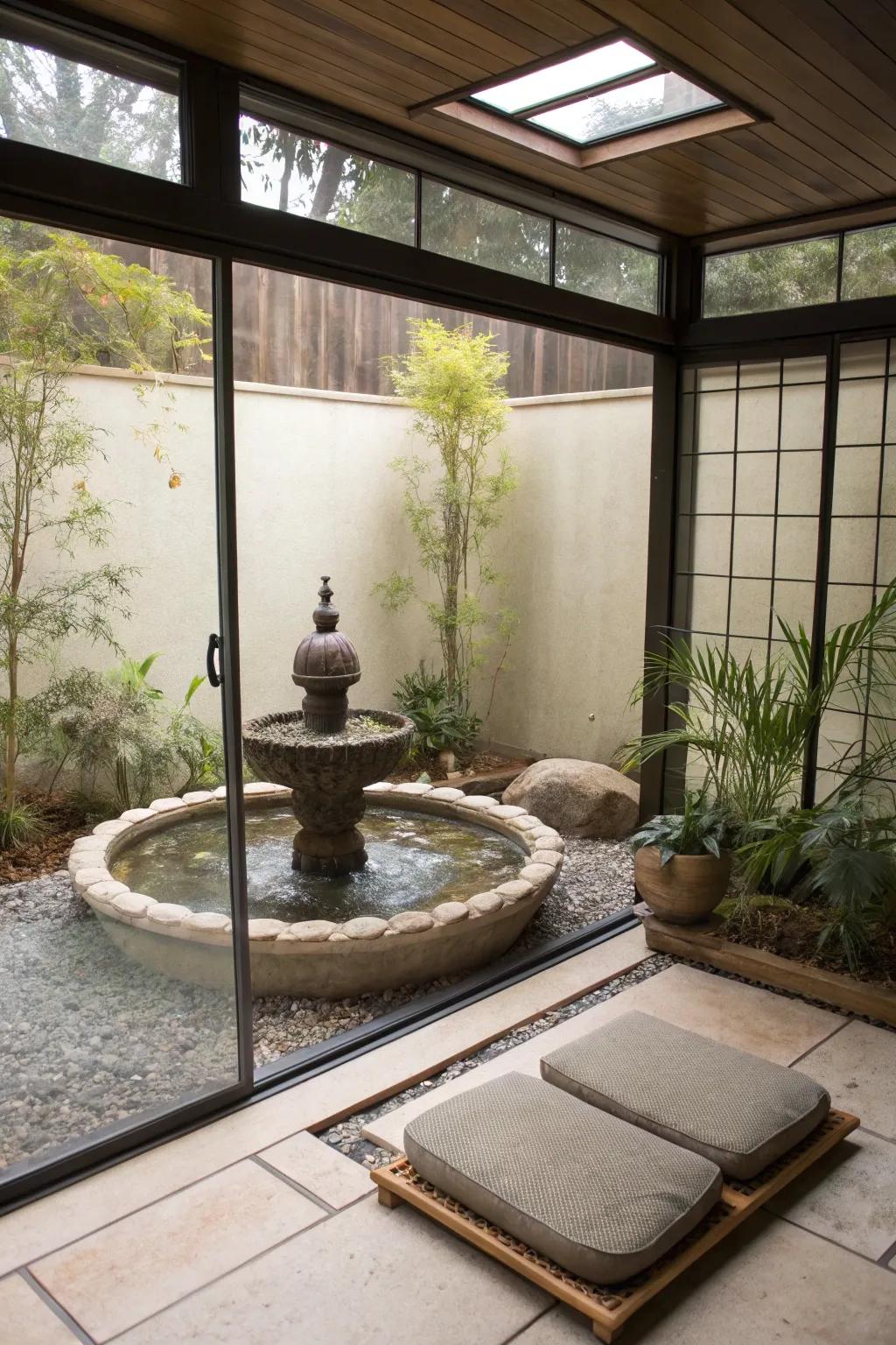 Find your peace in a Zen retreat by adding calming components.