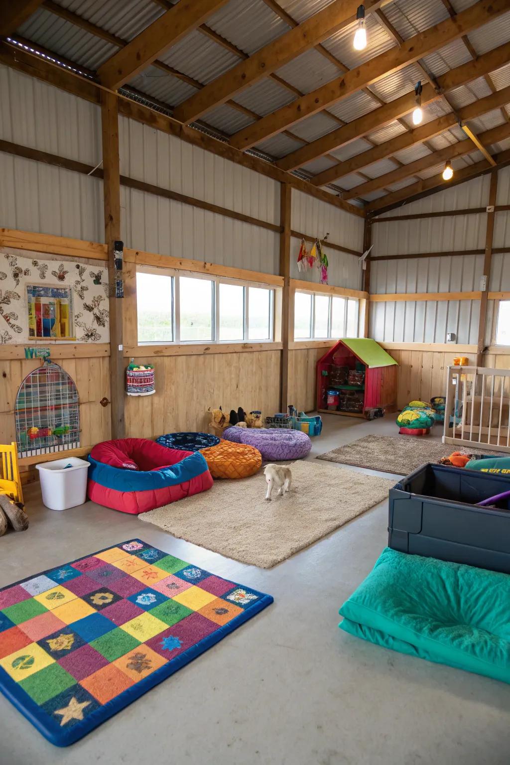 Create a refuge for your pets in a pole barn sanctuary.