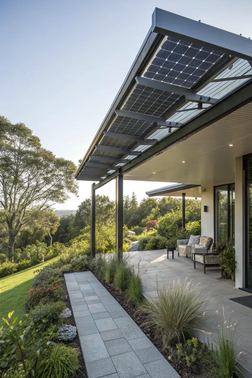 Efficient, stylish solar unit integration.