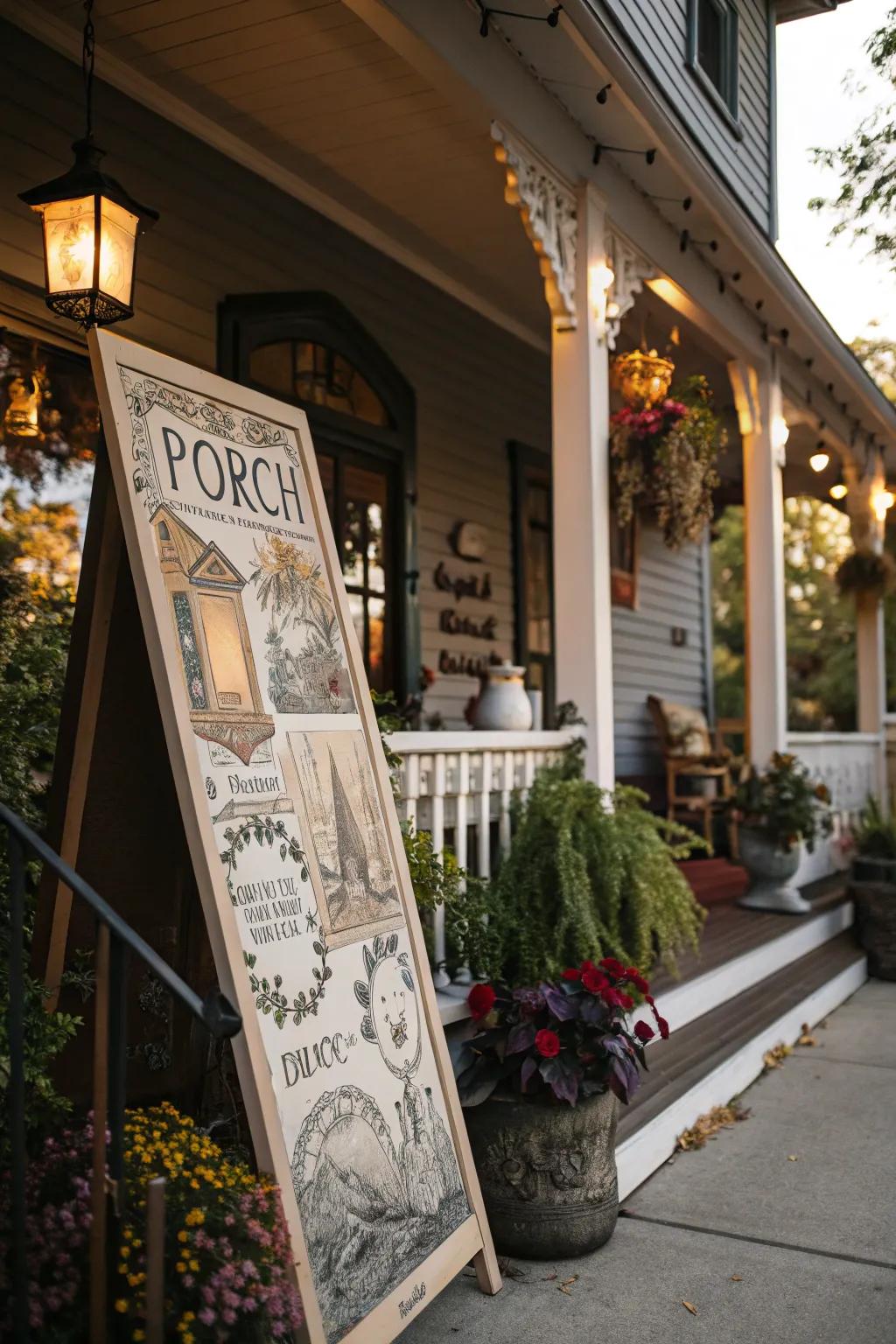 An illustrative craftsmanship board that transforms your veranda into a craftsmanship space.