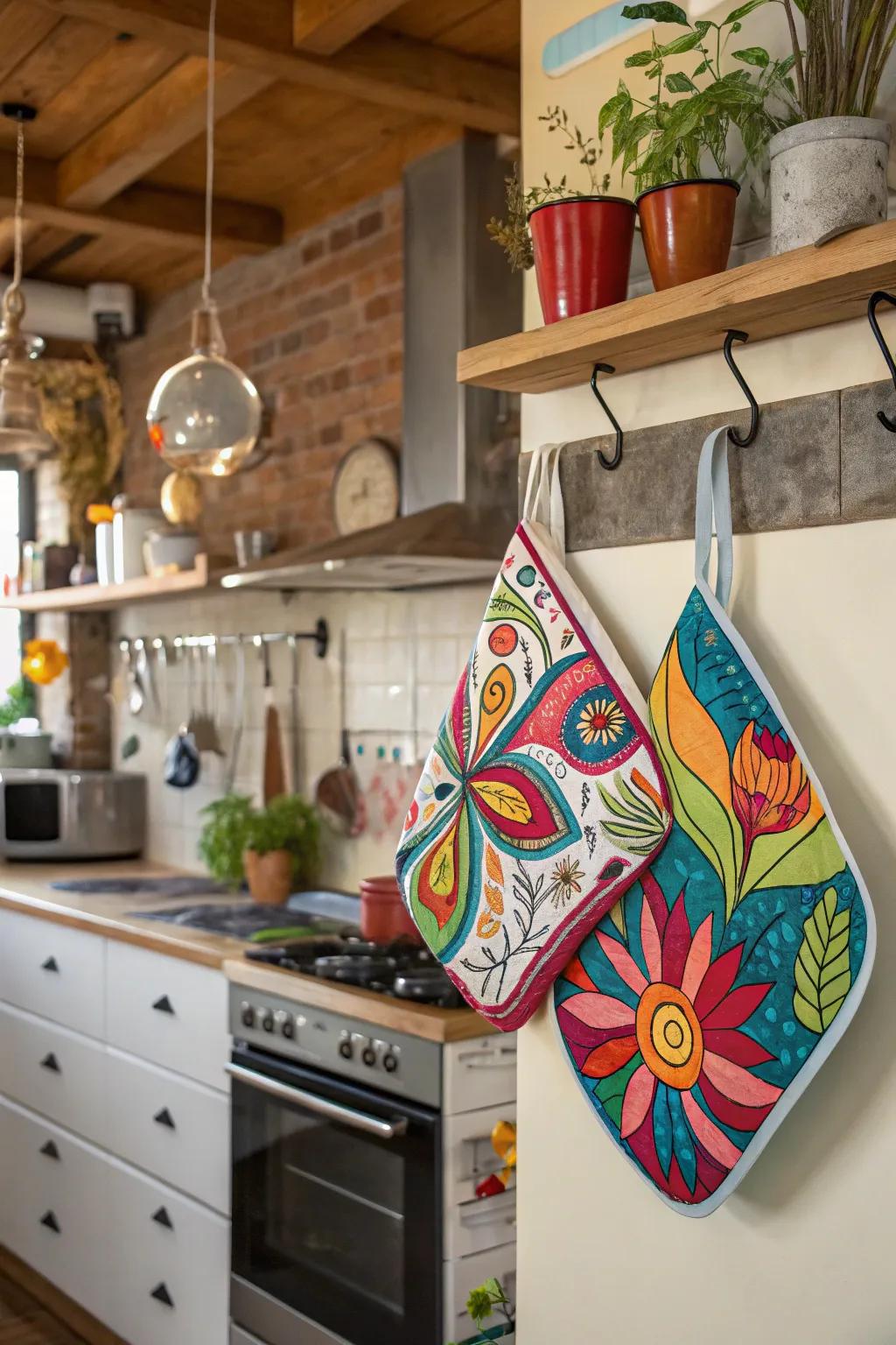 Painted oven protectors allow for creative expression within your cooking area.