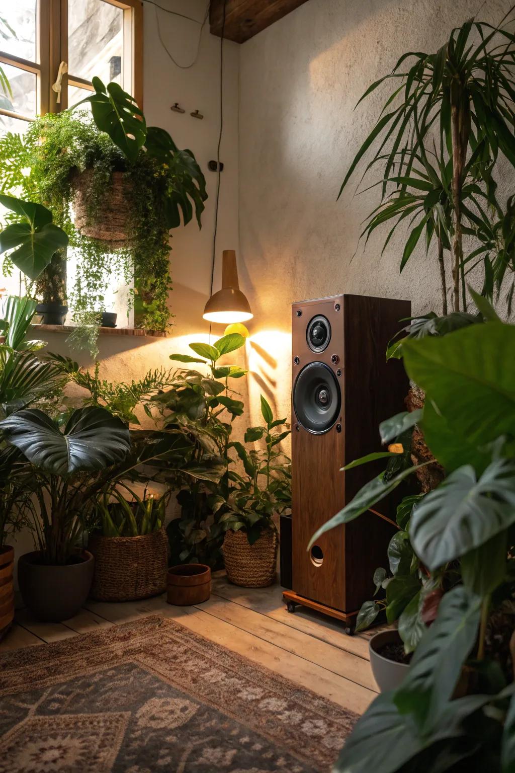 Complete the experience with rainforest sound effects.