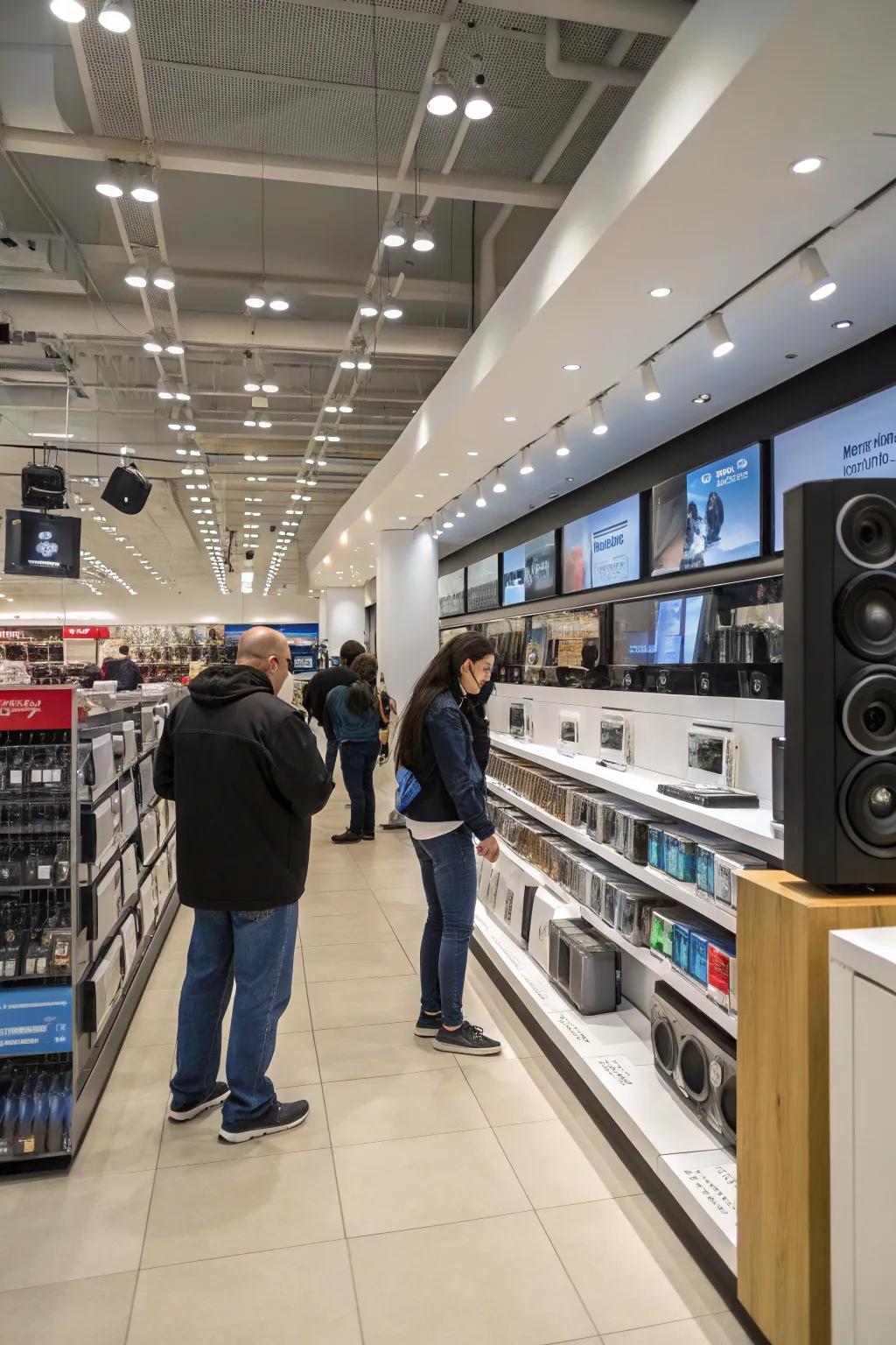 Curated music enhances the mood and brand identity of store environments.