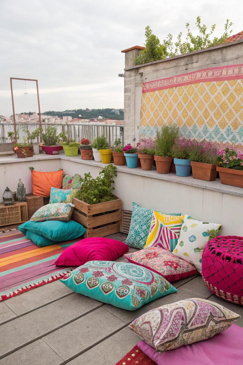 Bold shades infuse energy and personality into your rooftop.