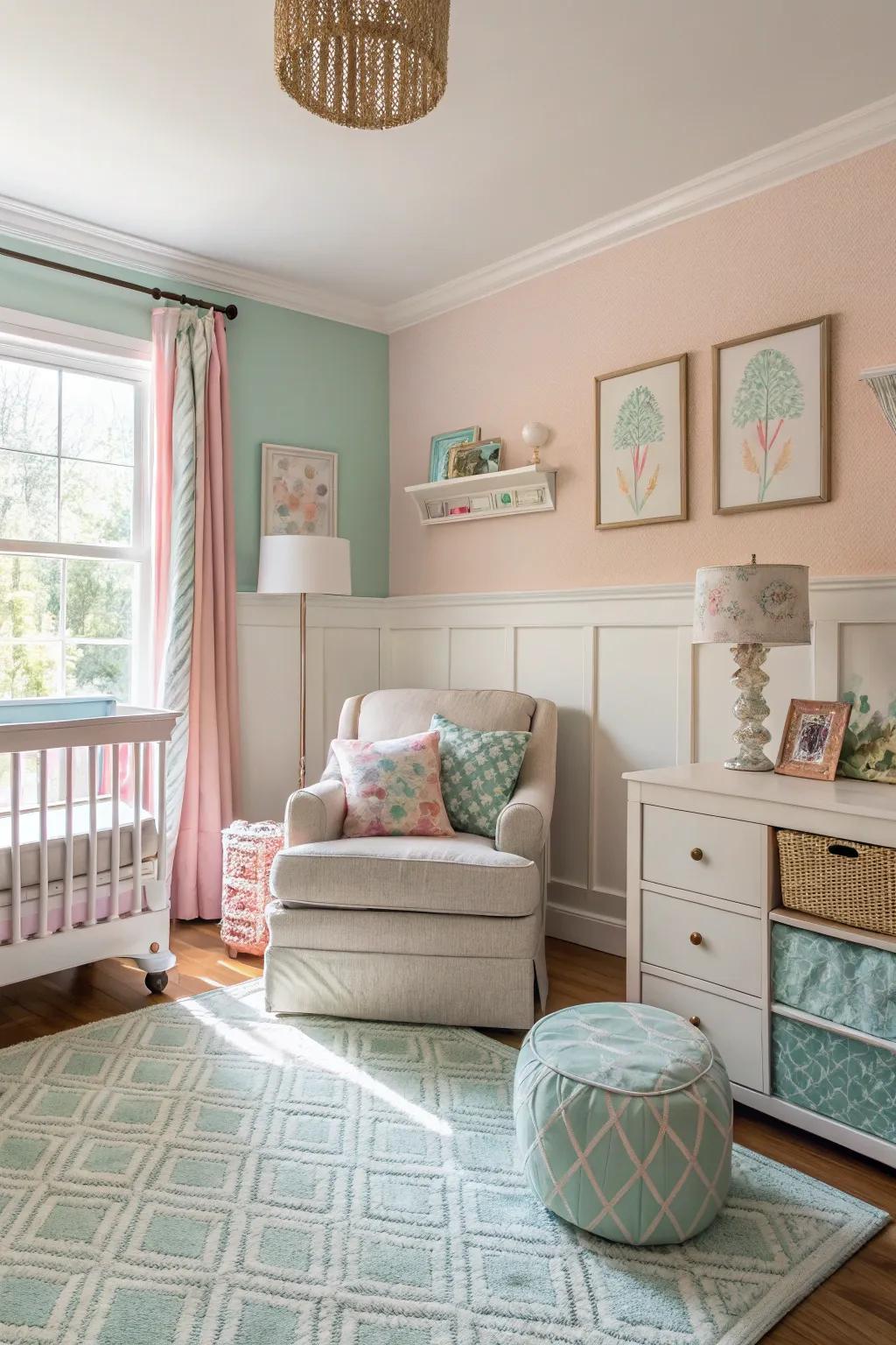 A room layout showcasing a harmonious hue scheme.