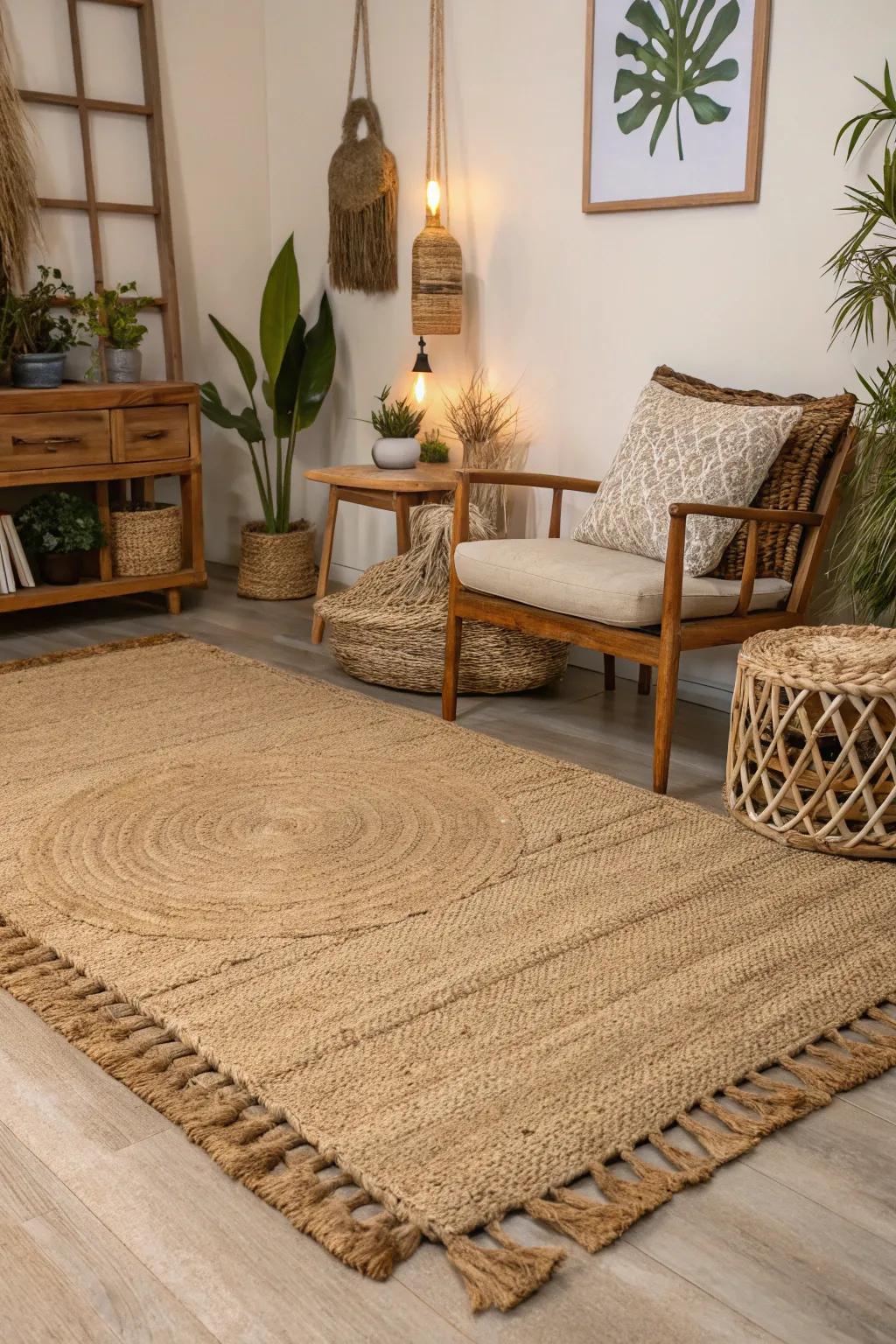 Natural rugs bring an earthy touch to your space.