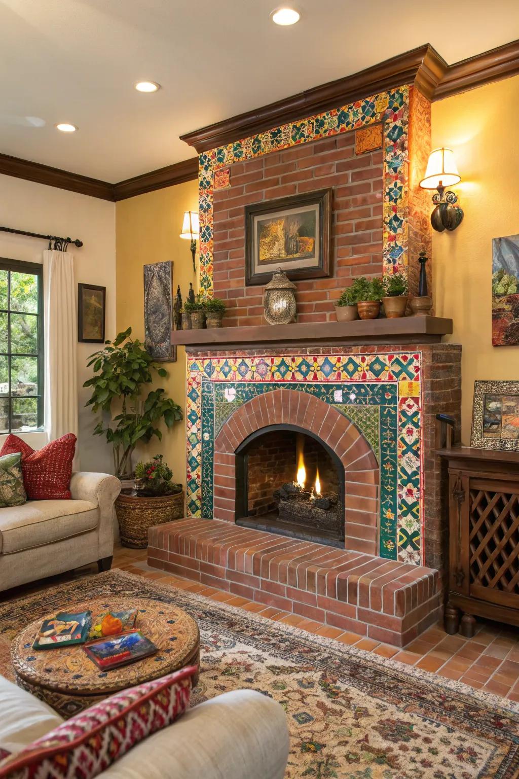 Textured accents adding a personalized touch to your hearth.