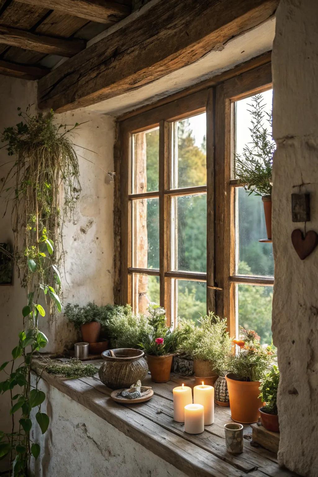 Spacious window bases add utility and style.