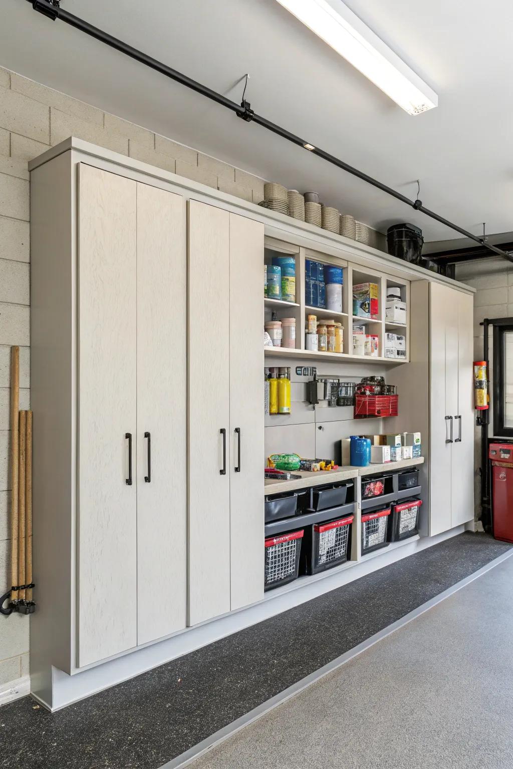 Custom cabinets offering polished and structured storage.