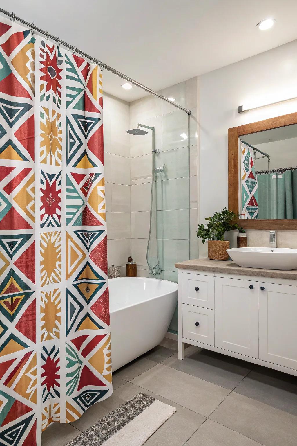 Geometric shapes bring modern style and character.