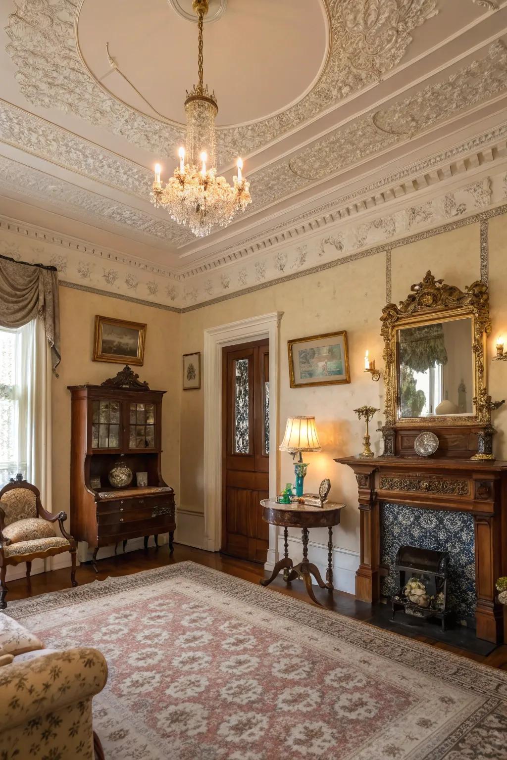 Elaborate baseboards bring Victorian style to period homes.