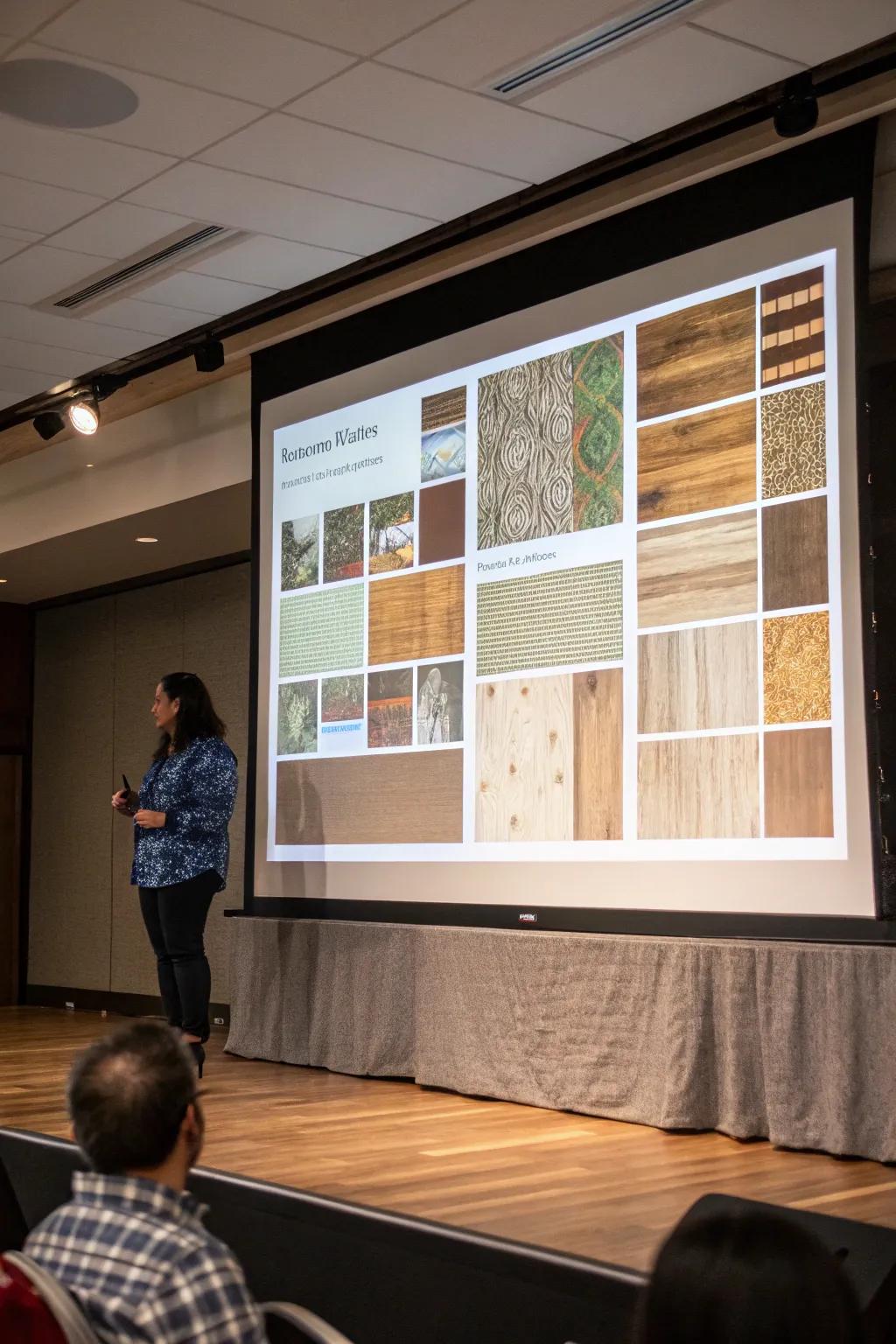 Slides presenting patterned backdrops for added visual depth.