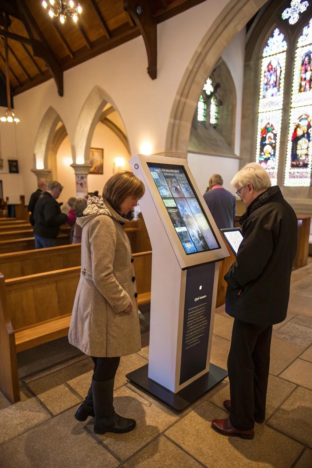 Digital screens providing dynamic information and engagement.