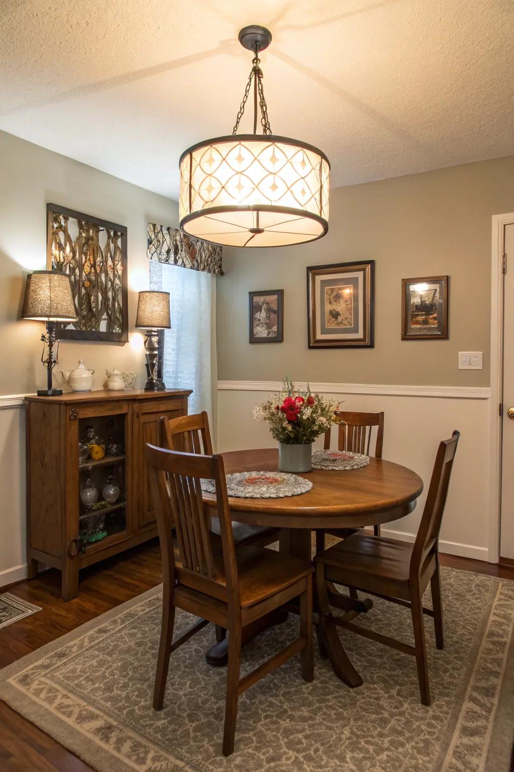 Artistic light fixtures become conversation-starting decor pieces.