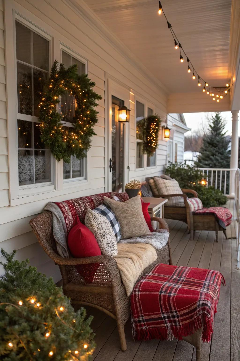 Snug fabrics entice guests to linger.