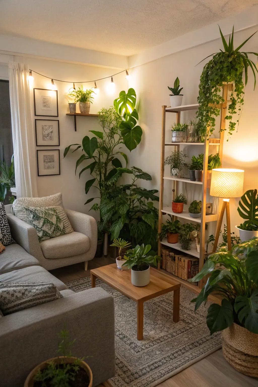 Plants infuse life and serenity into any small space.