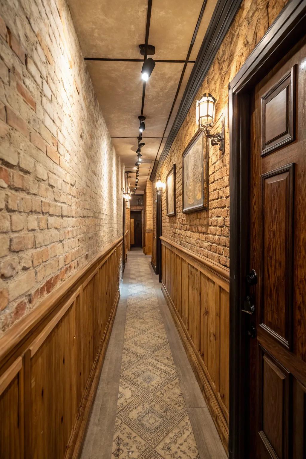 Wall textures can add depth and character to your narrow hallway.