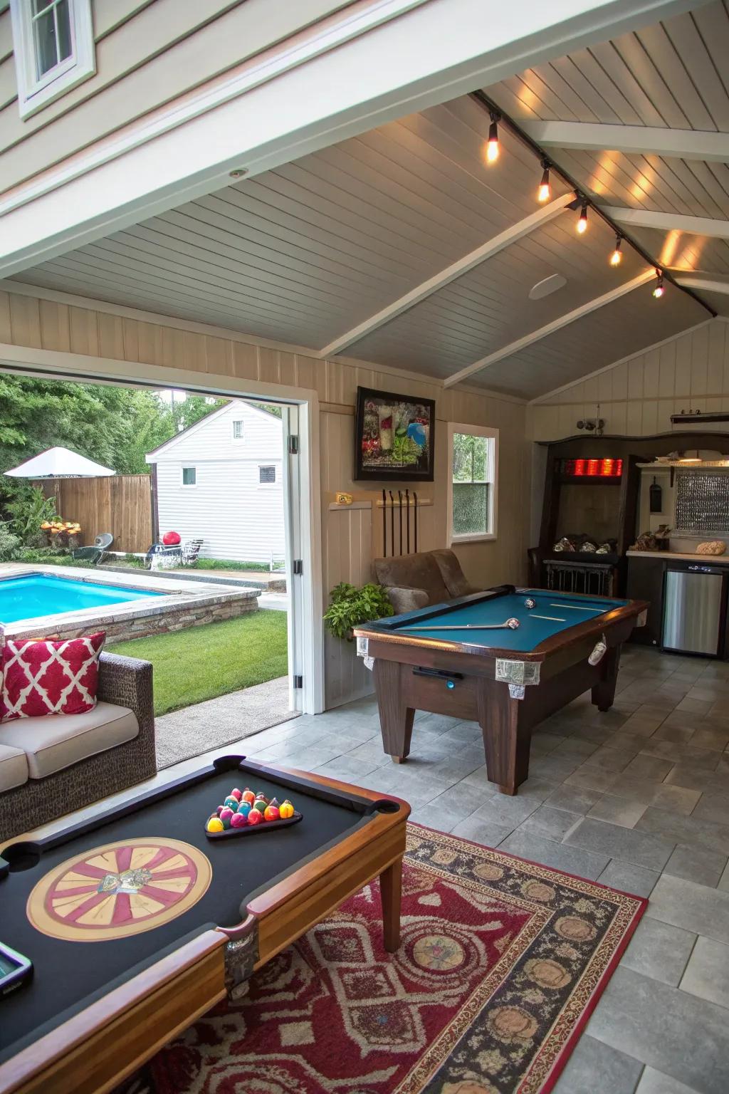 Fun and engagement with a hobby and game zone.