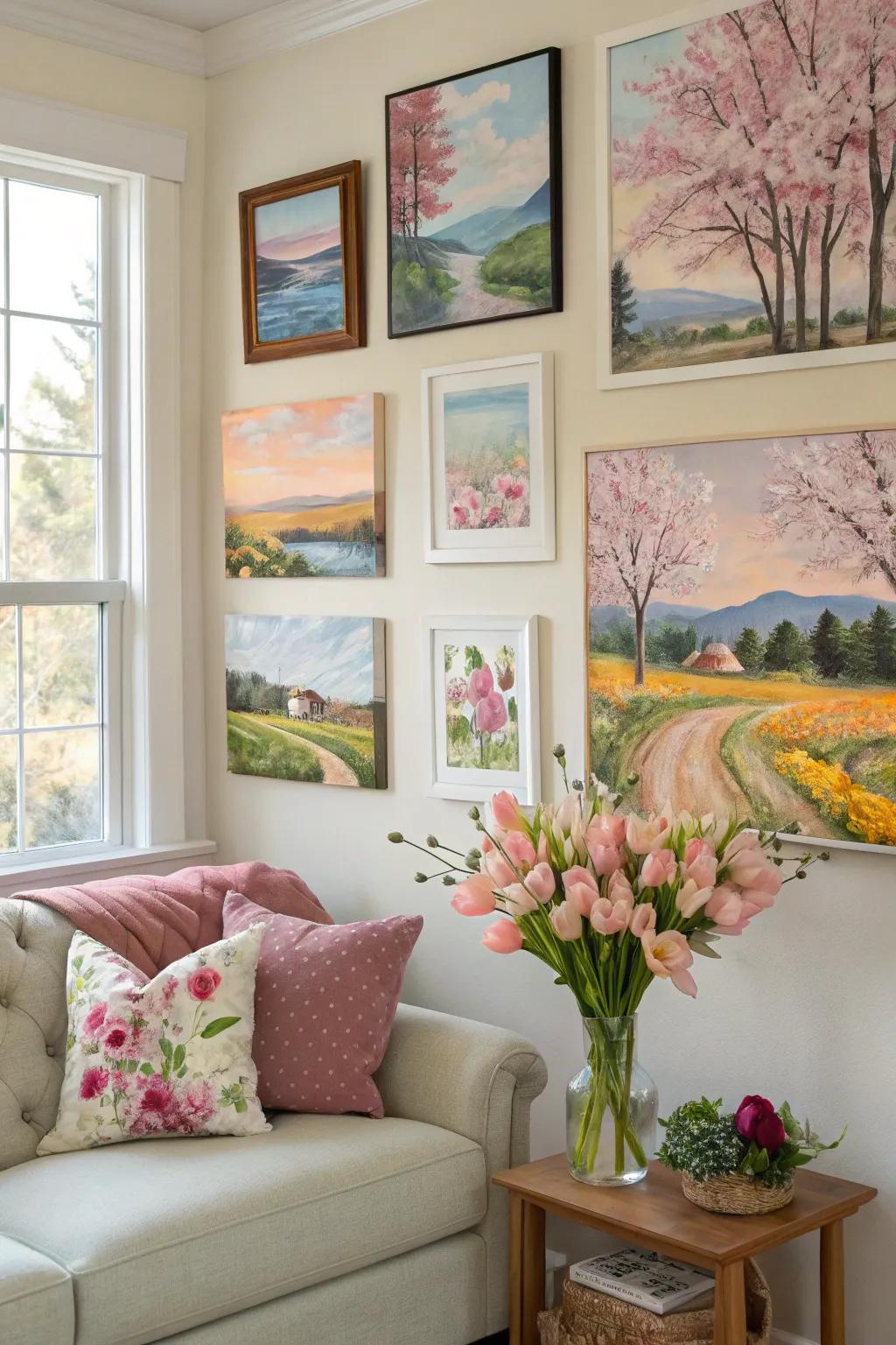 Spring-inspired art breathes new life into your walls.
