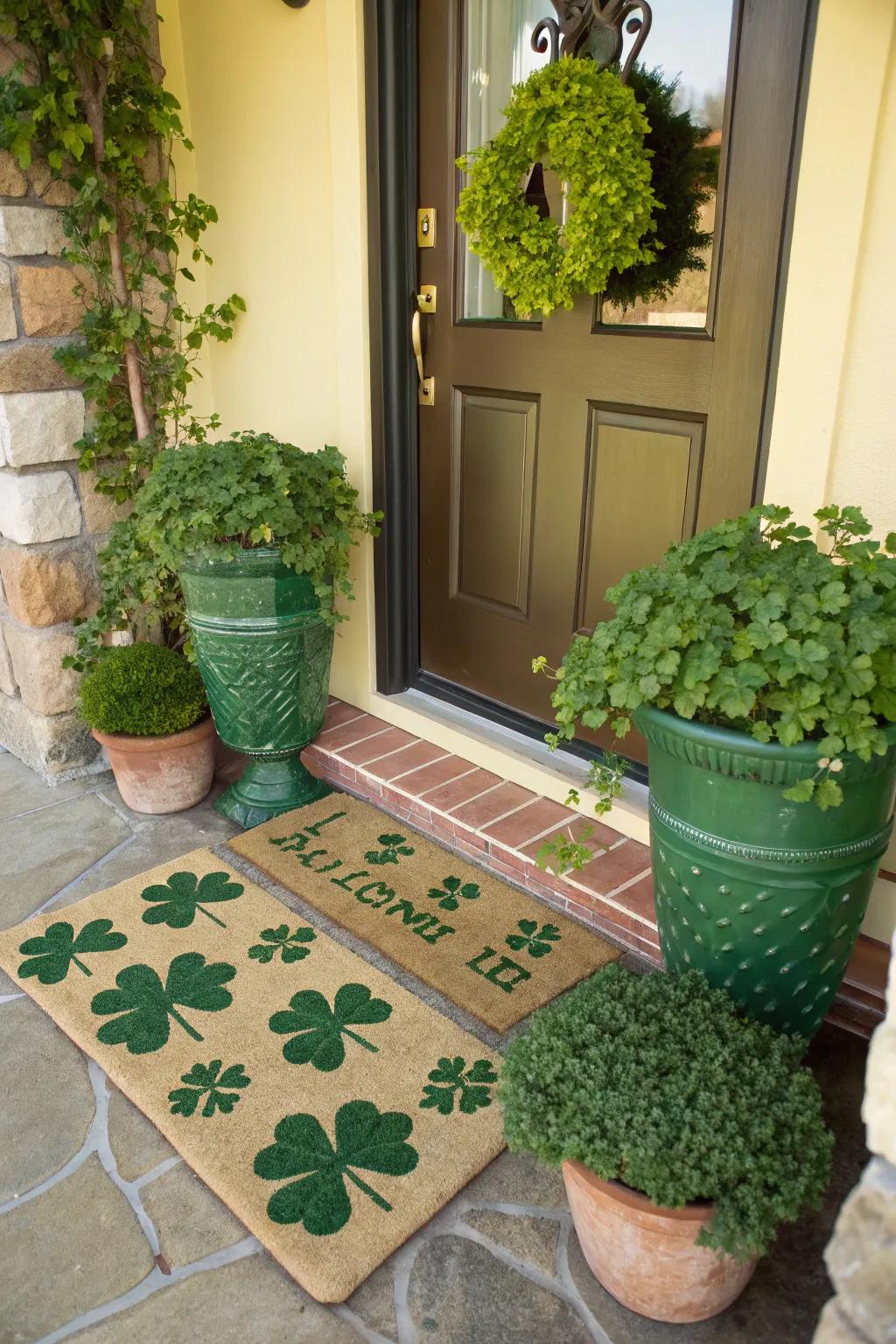 Cultivate a warm welcome through celebratory entryway ornamentation.