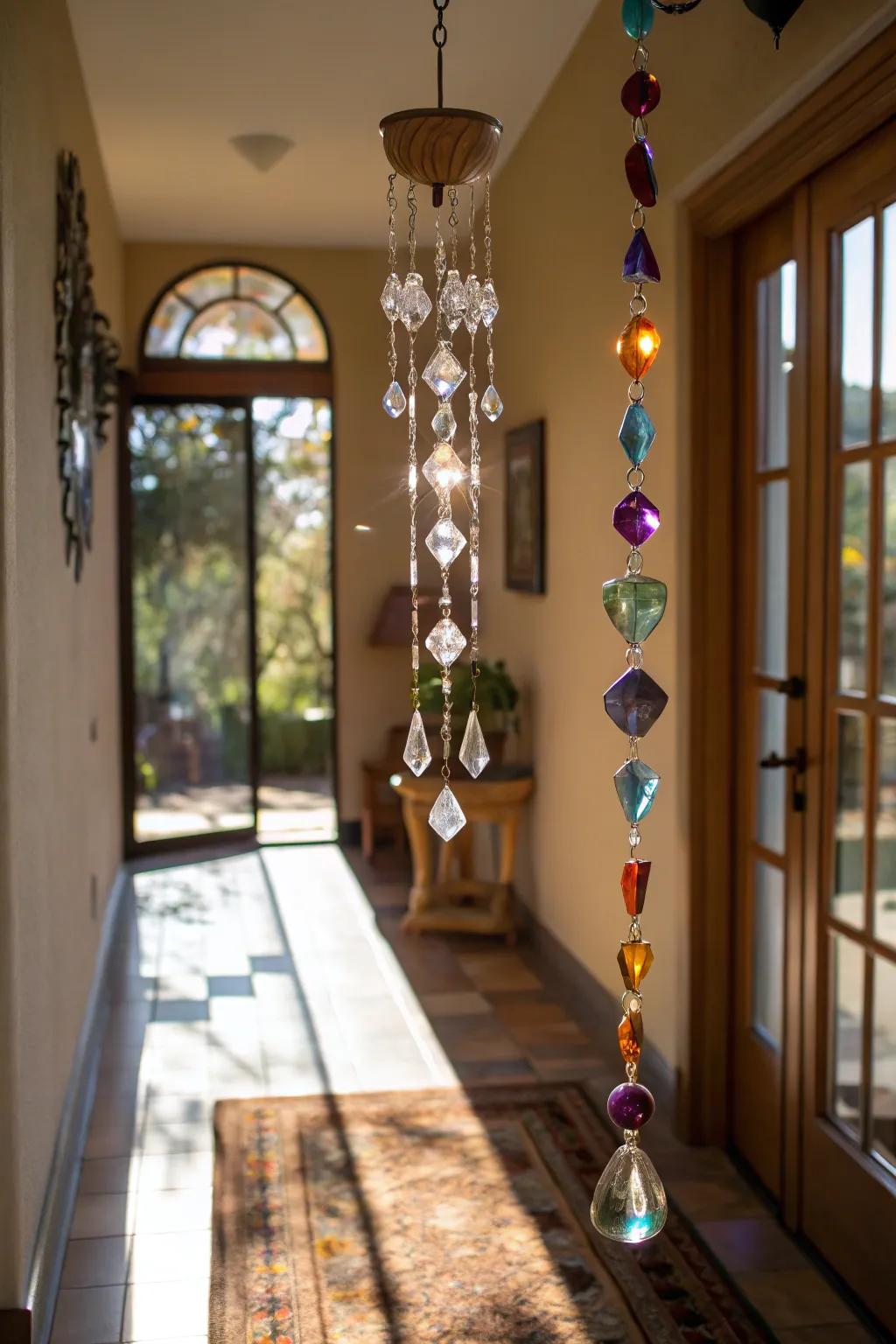 Luxurious beauty with gemstone light catchers.