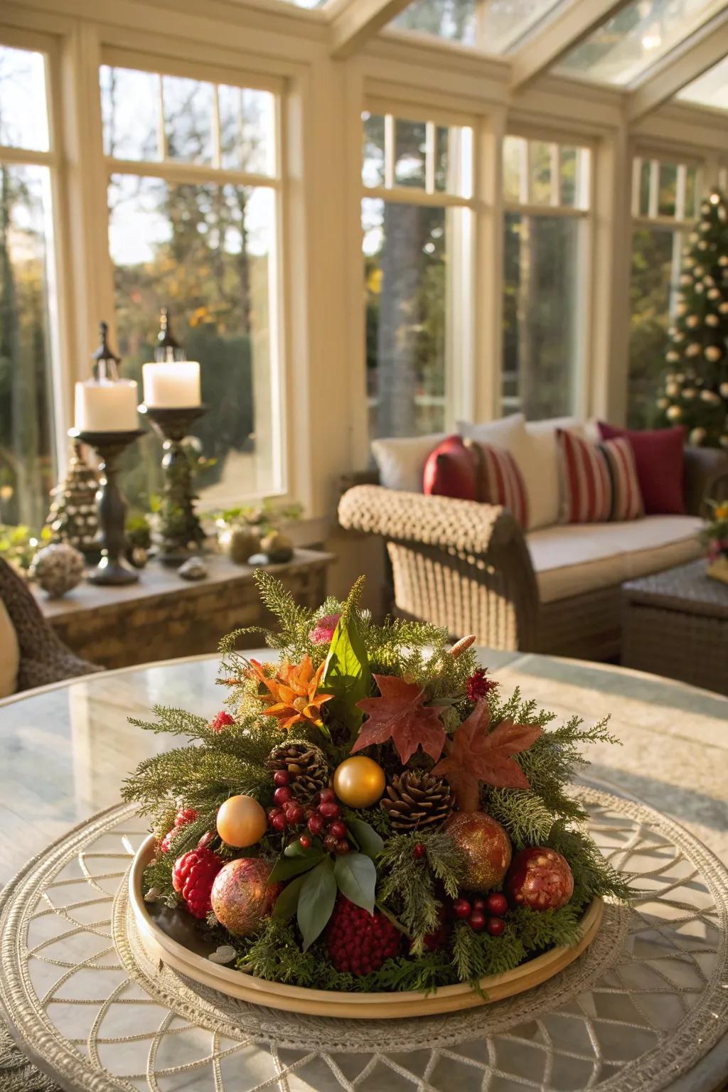 An ingenious focal point draws attention to your dining table.