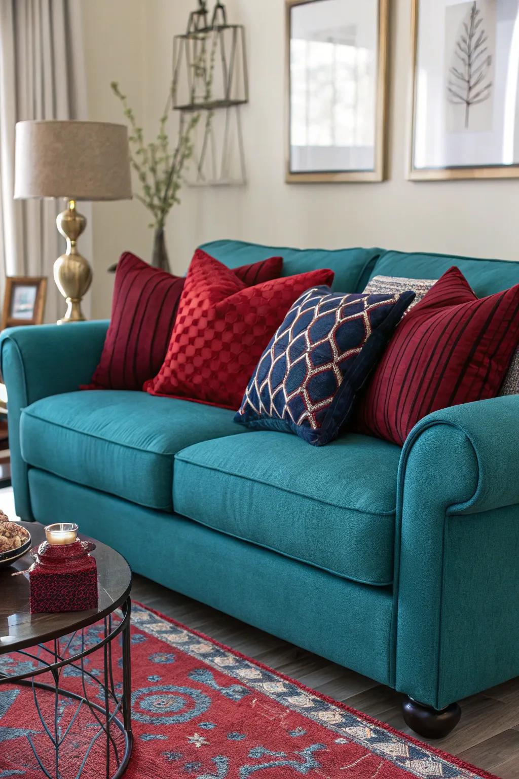 Audacious contrasts can cultivate a striking and dynamic family room.