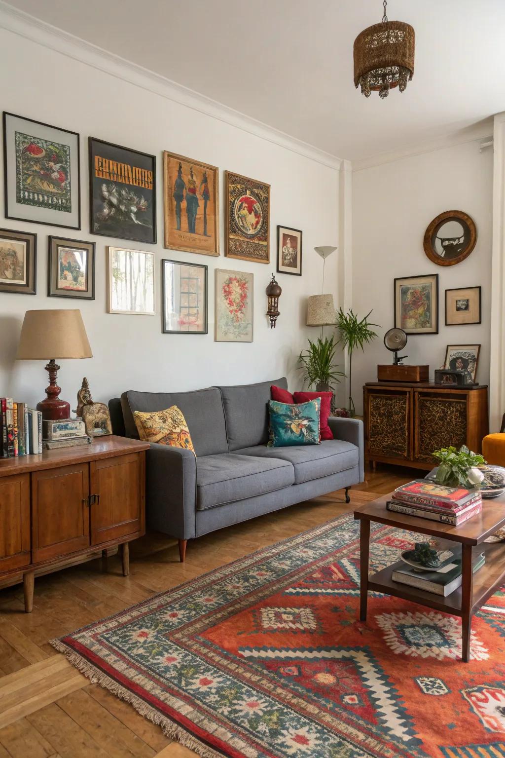 Quirky items making the room uniquely yours.