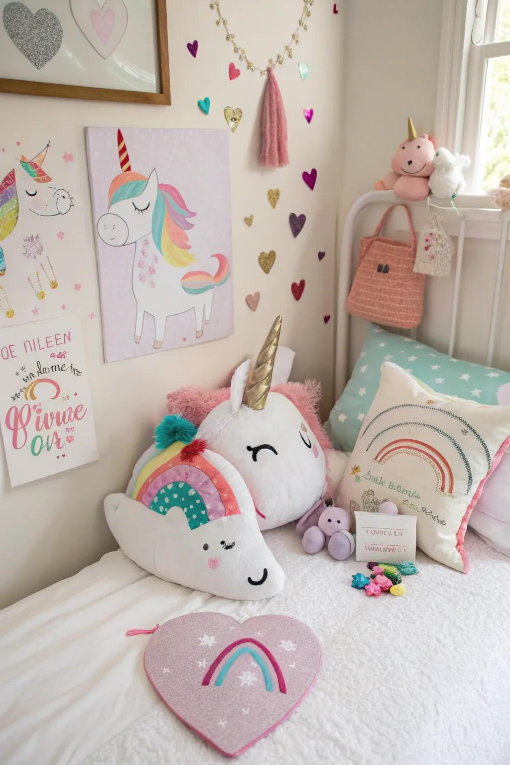 DIY crafts personalize the fantasy creature space with creativity.
