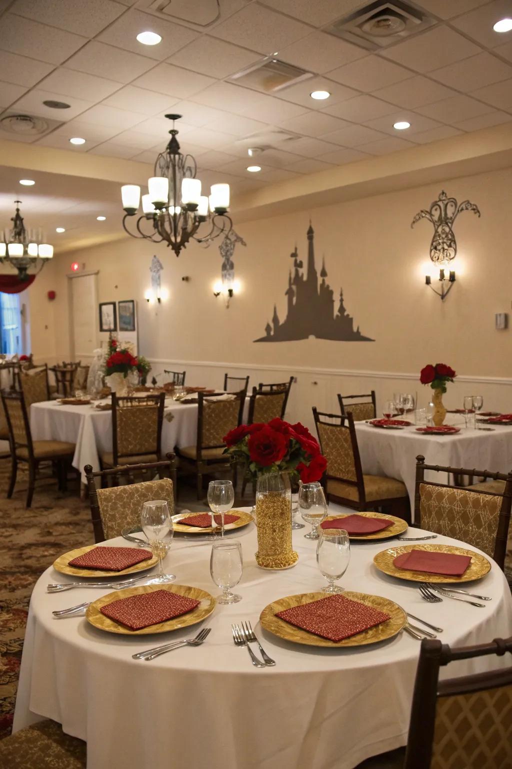 Partake in an engaging themed dinner night that correlates with complementing décor.