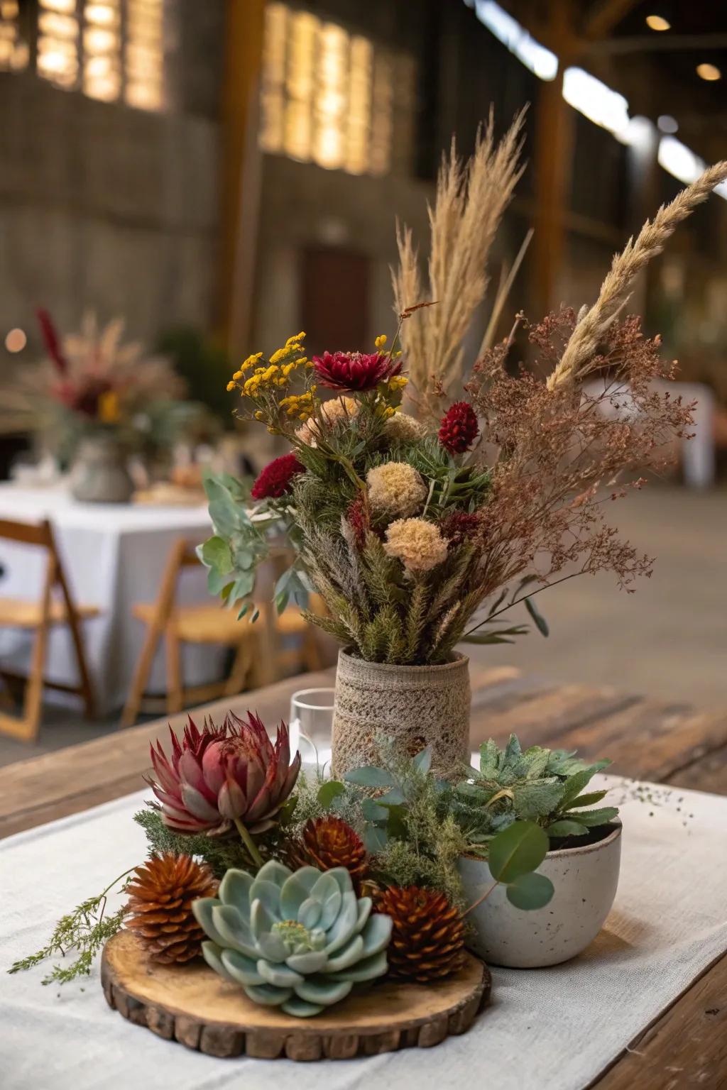 Innovative floral arrangements offer a distinctive spin.