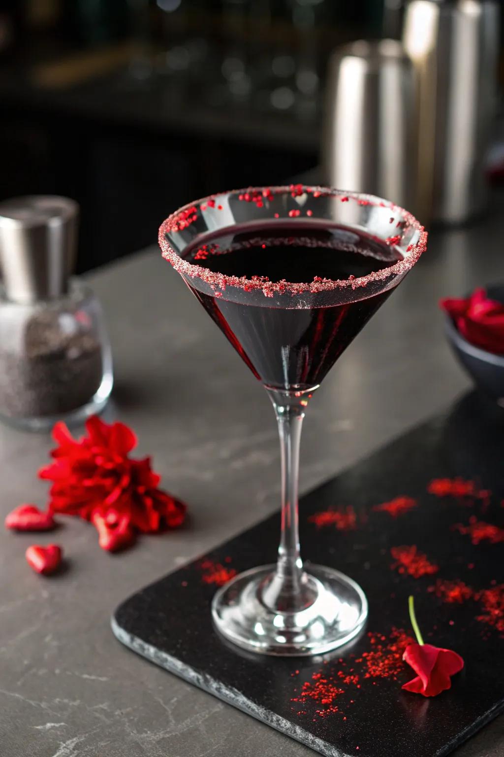 The Dark Cocktail has stylish inclusion within the drink menu.