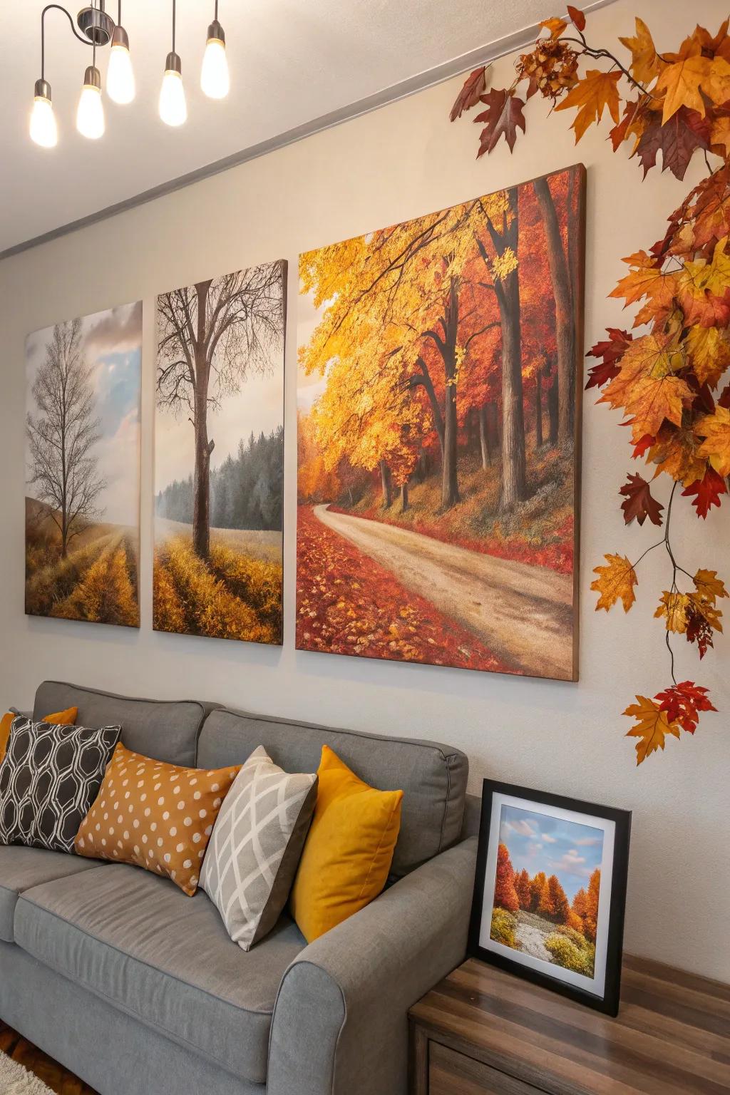Art tailored to the seasons keeps your decor vibrant.