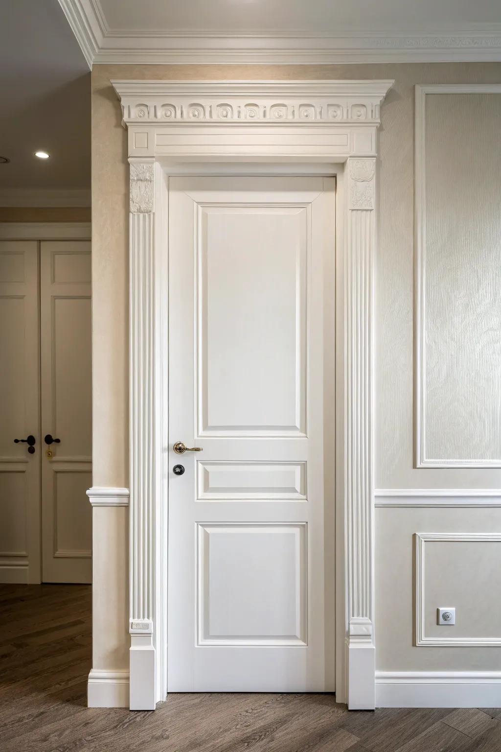 Refined cream tint doors deliver a pristine, timeless ambiance.
