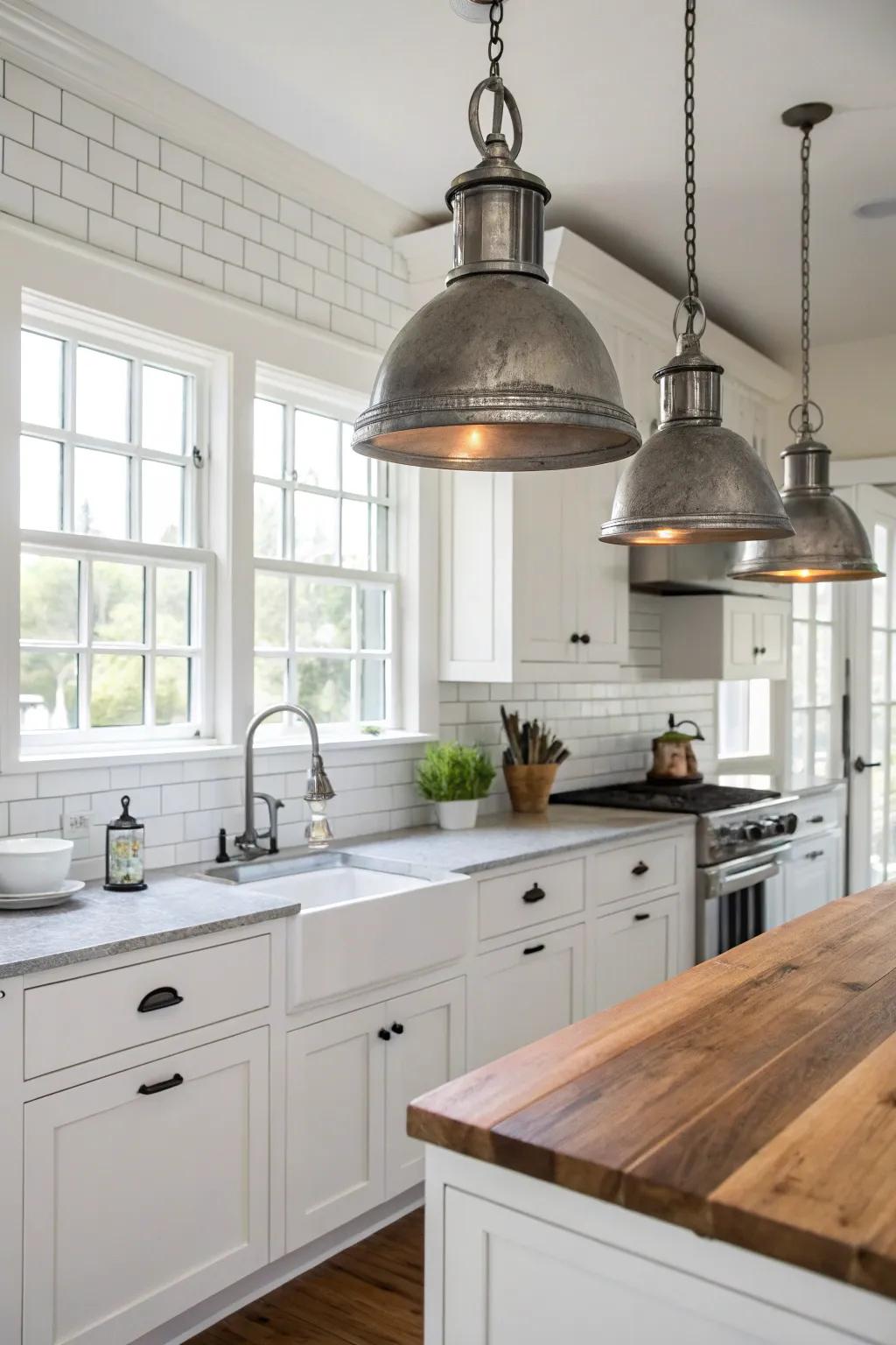 Industrial chic elements infuse a contemporary edge into this kitchen.