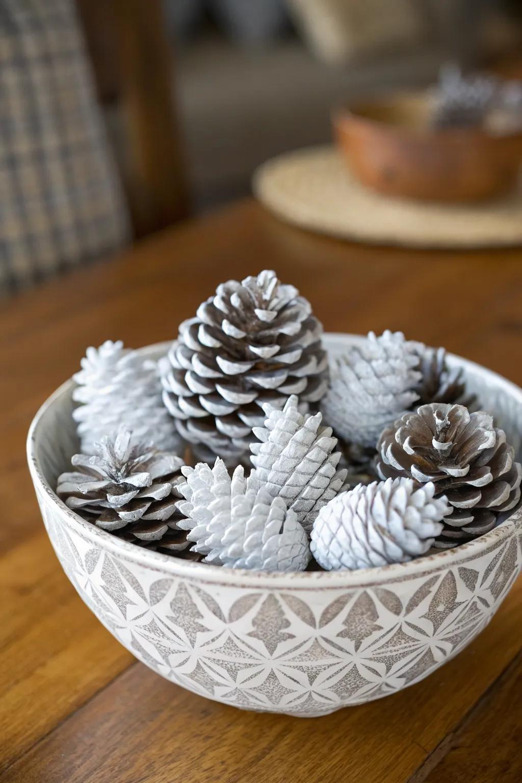 Fir cones that blend nature with elegance.