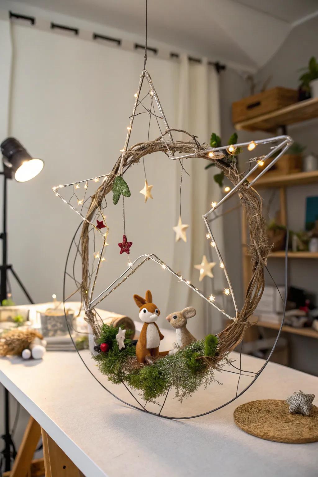 With a whimsical woodland star garland, you can bring the forest inside.