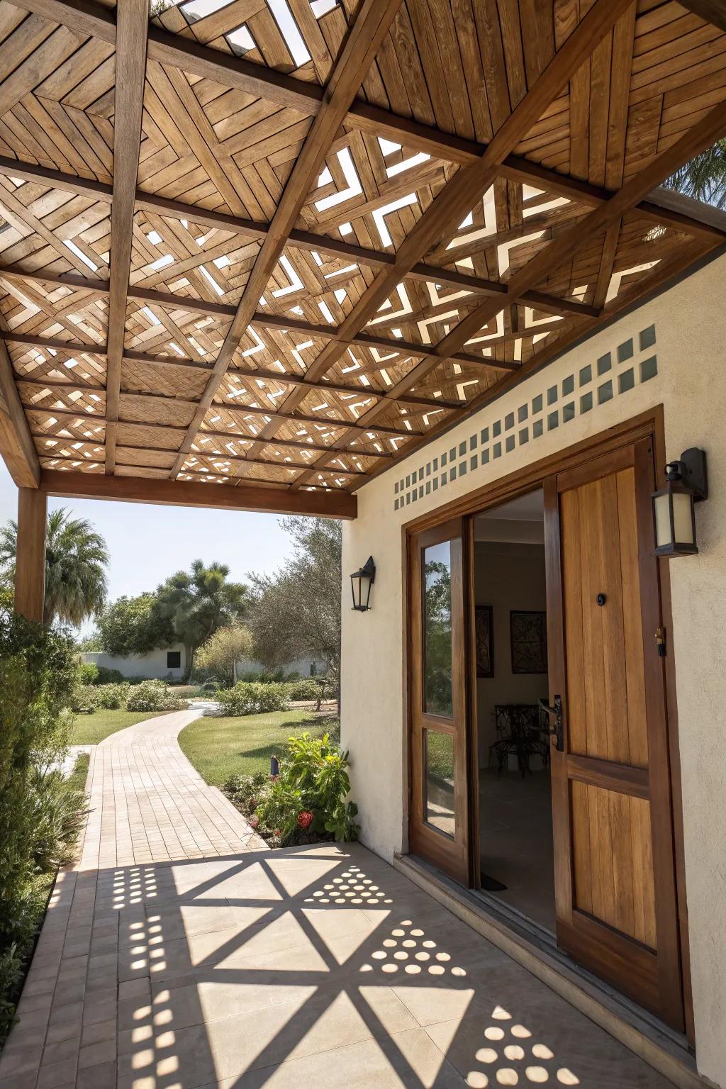 Geometric motifs contribute a modern impression.