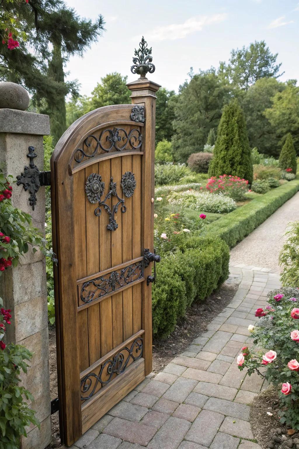 Custom hardware can transform a simple gate into a work of art.