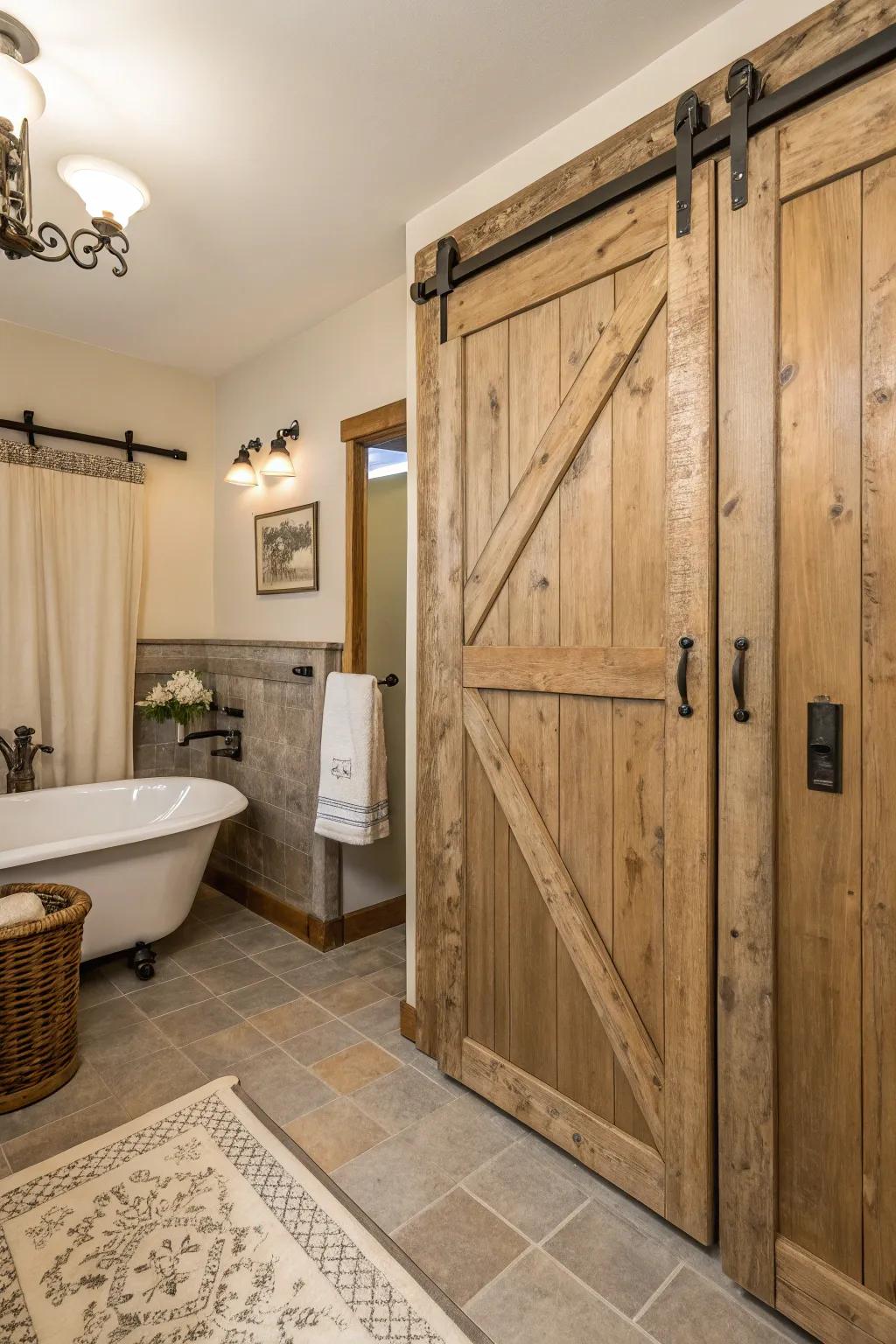 Aged wood offers a vintage charm that fits modern decor.